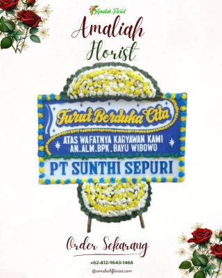 Papan Bunga Duka di Marpoyan Damai