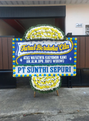 Papan Bunga Duka di Marpoyan Damai