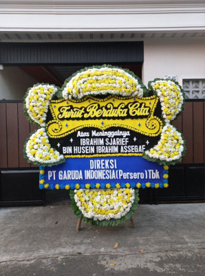 Papan Bunga Duka di Marpoyan Damai